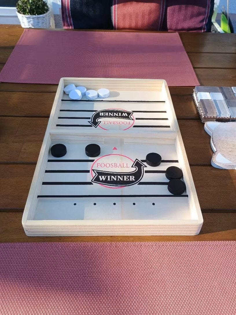 Customer photo review of Schleuder Schach Brettspiel aus Holz | Familienspiel Geschicklichkeit bildschirmfrei Holzspielzeug