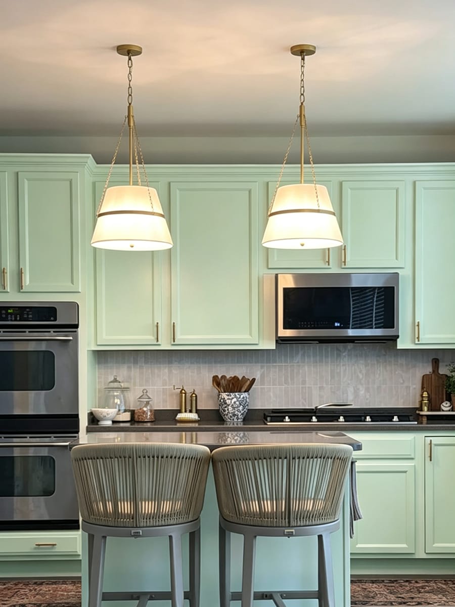 Customer photo review of Modern Casual 4-Light Conical Linen Shade Pendant