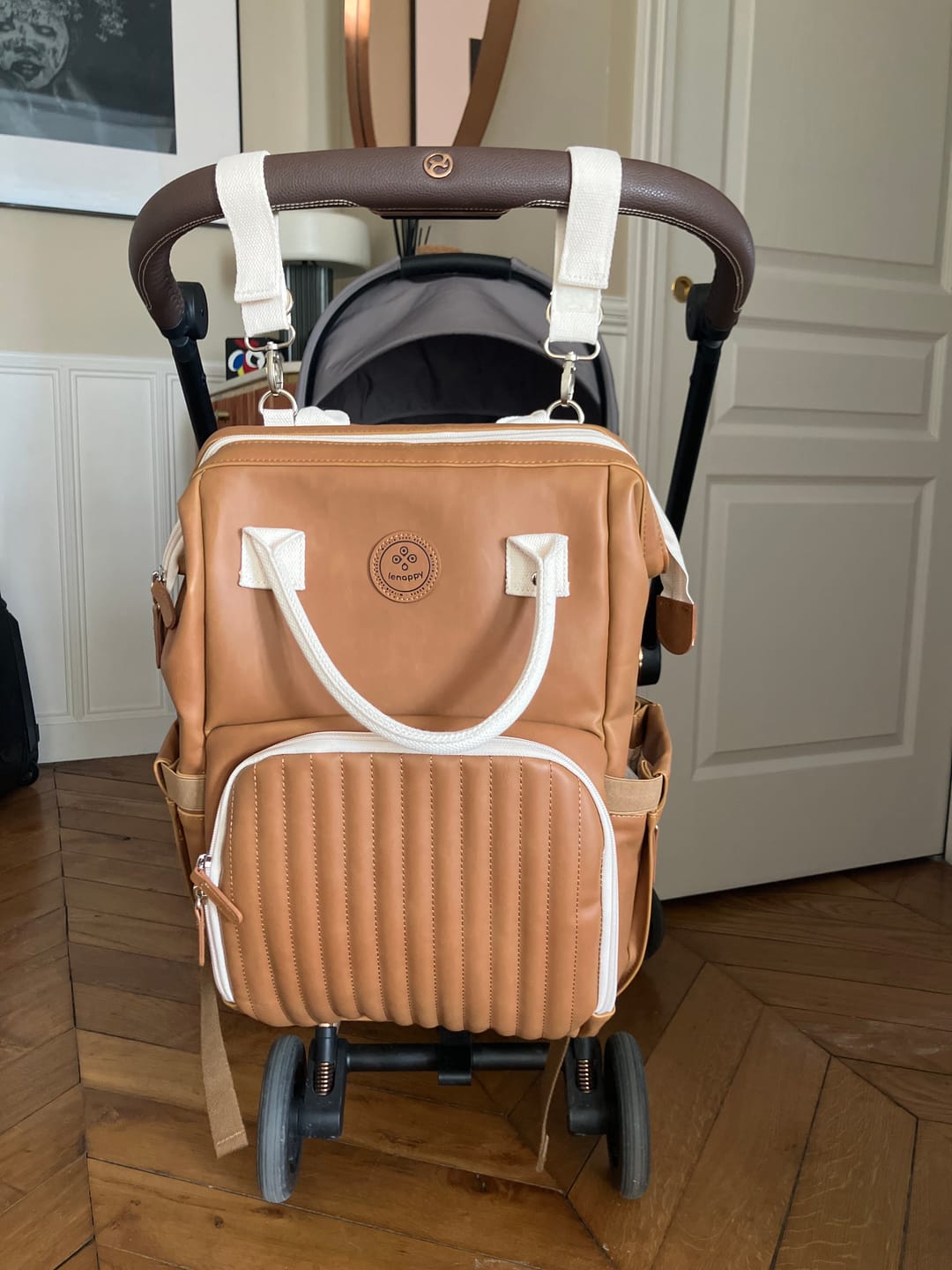 Customer photo review of Sac à dos à langer Richie - Sucre Brun