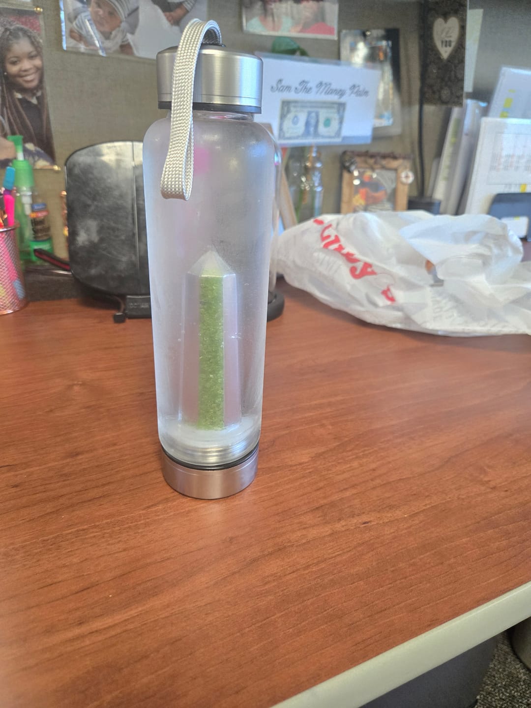 Customer photo review of Crystal Elixir Water Bottle