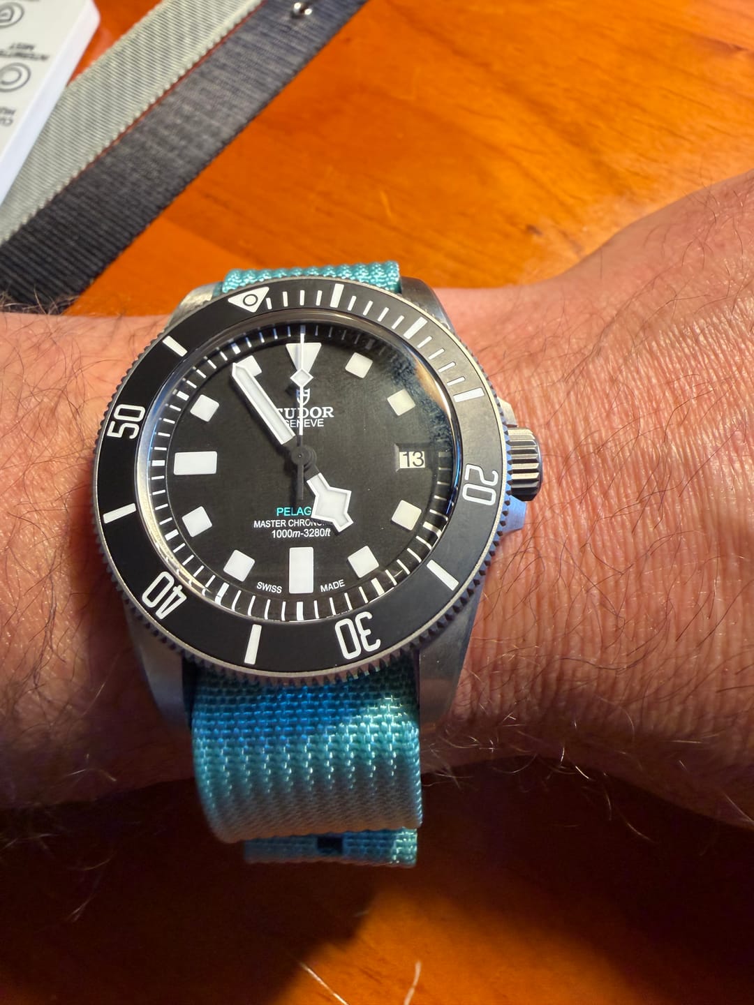 Customer photo review of Ribbed Single-Pass - Pool Blue