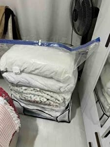 Customer photo review of Gule Home 2’li Vakumlu Hurç Seti Large + XXLarge Bez Çantalı Saklama Hurcu