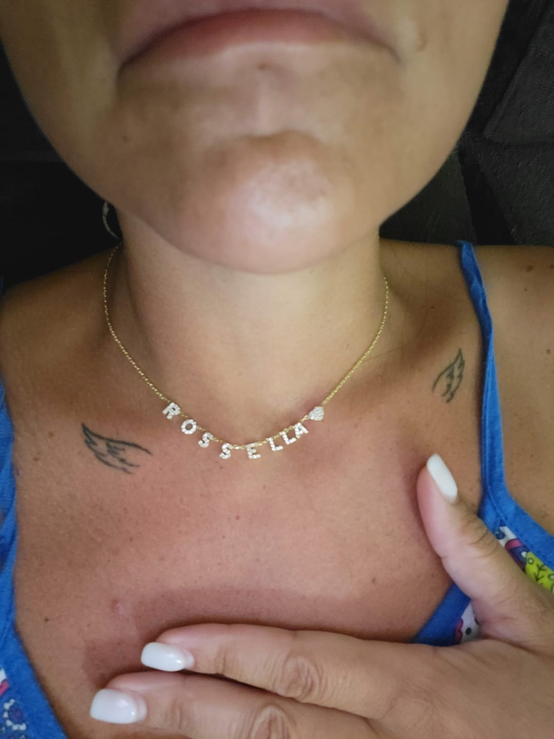 Customer photo review of Collana MINI LETTERS BRIGHT