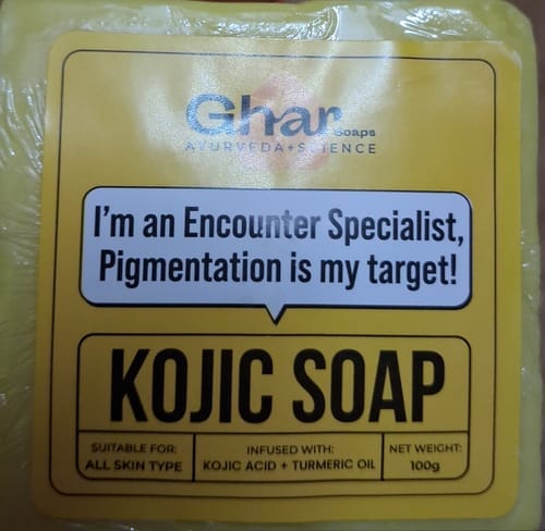 Customer photo review of Kojic Acid Soap for De-Pigmentation & Dark Spot Reduction