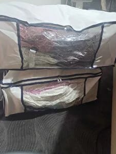 Customer photo review of Gule Home 2’li Vakumlu Hurç Seti Large + XXLarge Bez Çantalı Saklama Hurcu