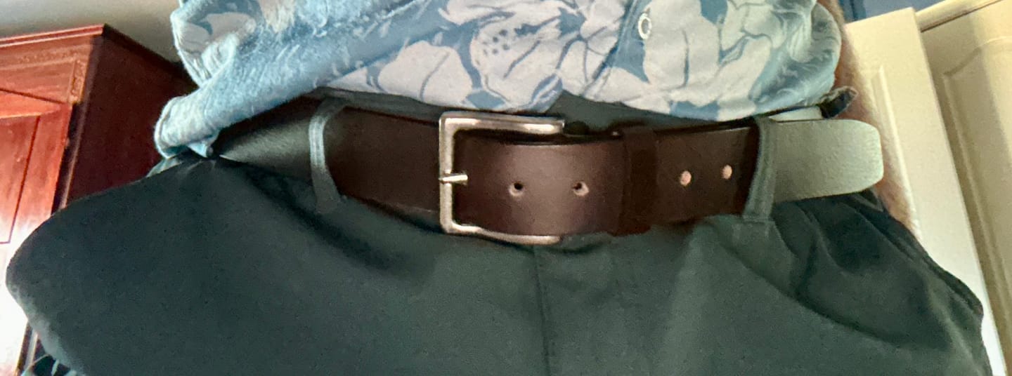 Customer photo review of The Long Haul Belt - Brown Classic 100% Full-Grain Leather Belt