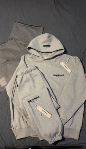 Customer photo review of Fear of God Essentials Sycamore Summer set