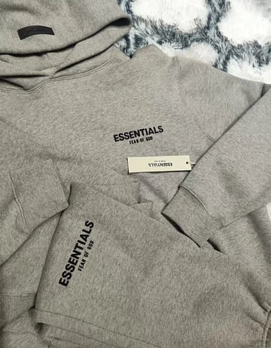 Customer photo review of Fear of God Essentials NBA Black White Summer Set