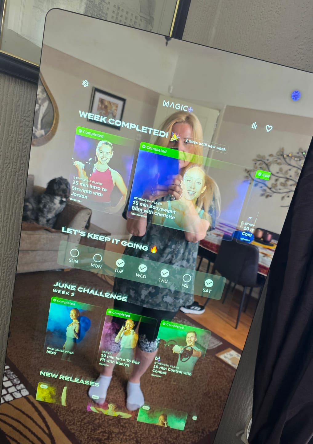 Customer photo review of MAGIC AI: Fitness Smart Mirror