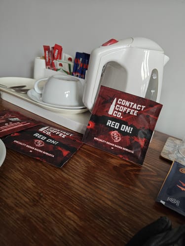 Customer photo review of Single Serve Coffee Bags - Red On!
