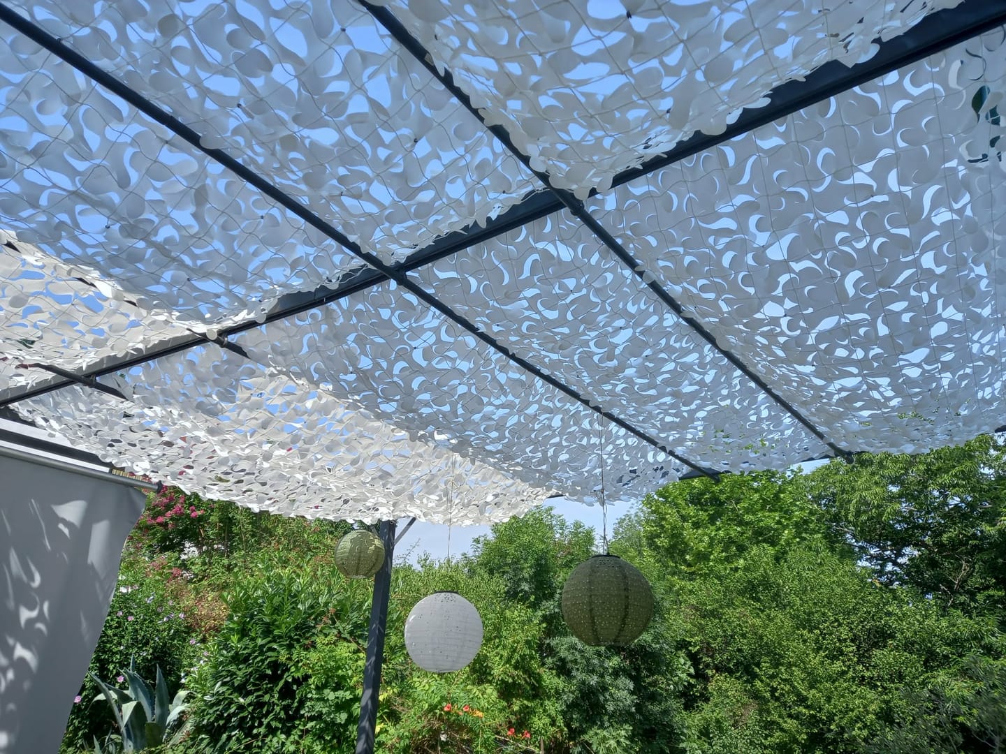 Customer photo review of Filet de camouflage renforcé blanc