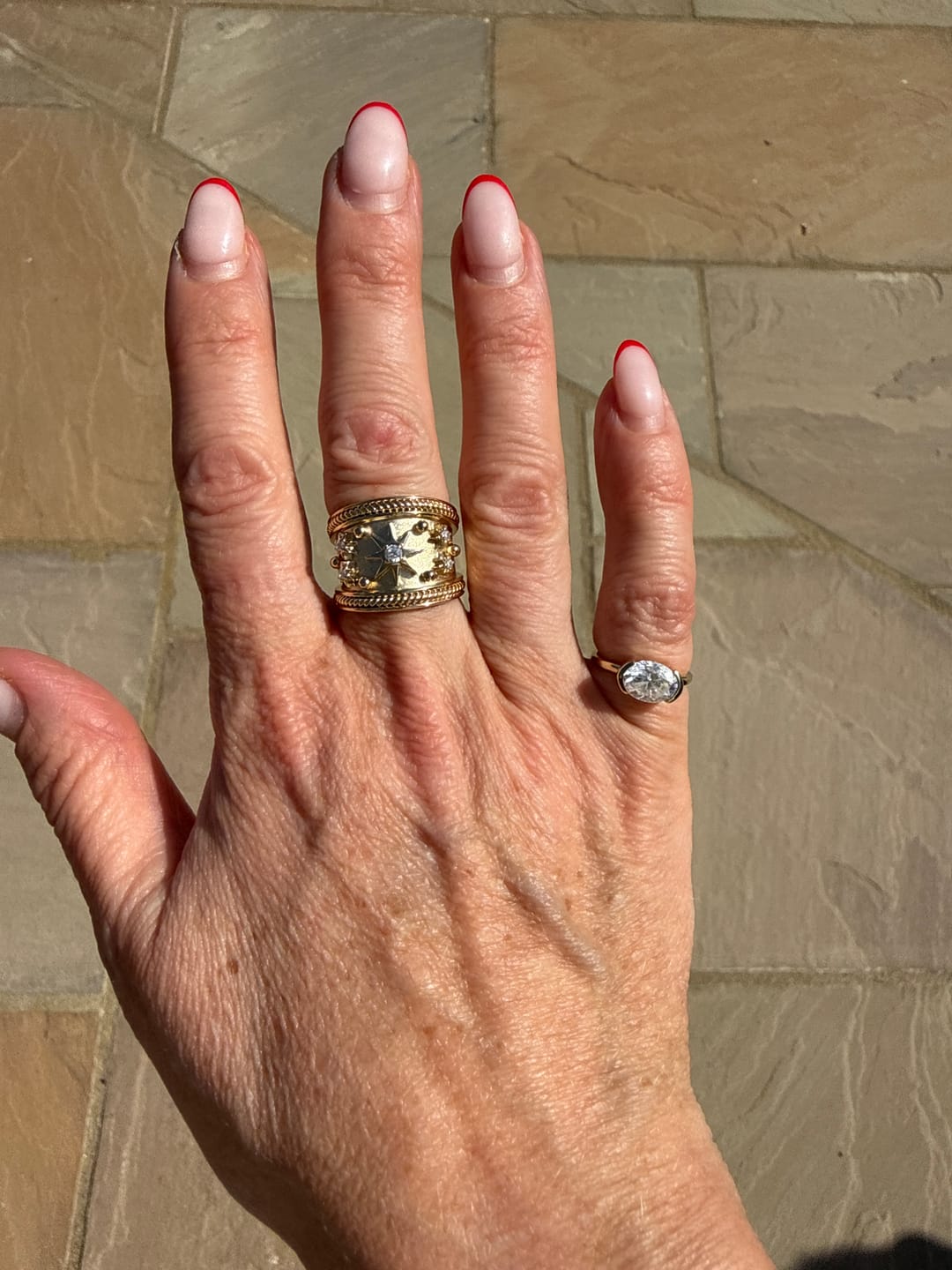 Customer photo review of The Gold Constellation Ring