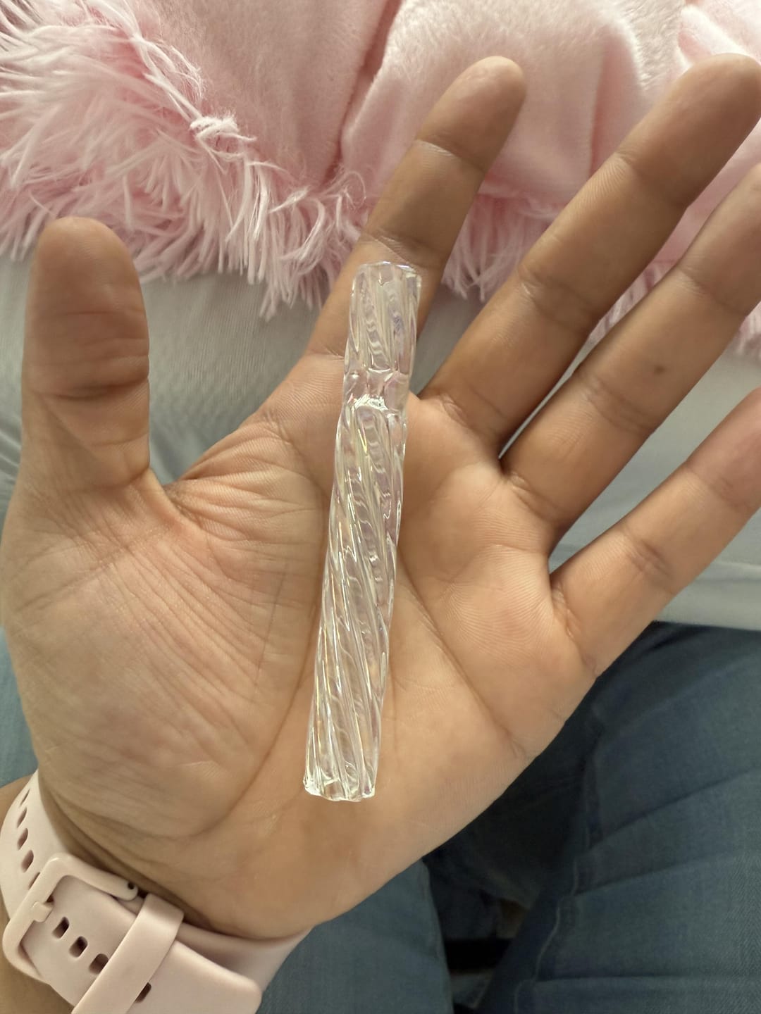 Customer photo review of IRIDESCENT TWISTED CHILLUM
