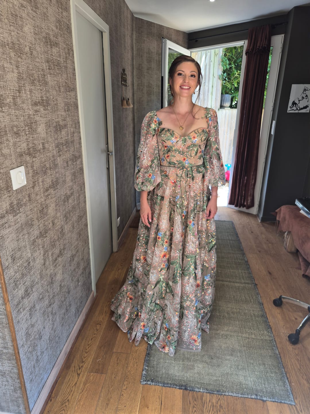 Customer photo review of Whispering Forest Train Gown