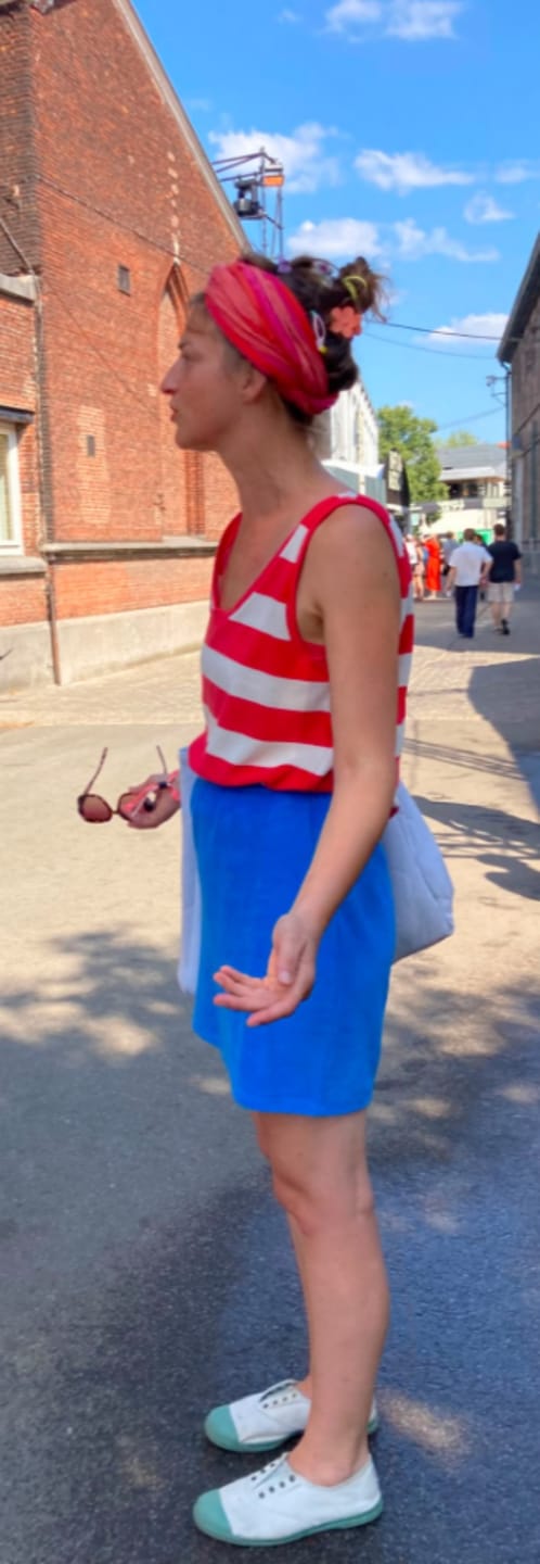 Customer photo review of Skirt Elsa - Bright Blue Terry