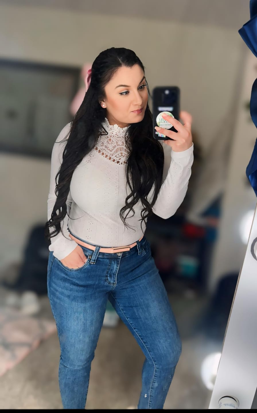 Customer photo review of 100% Real Virgin Human Hair K Tip Pre Bonded Hair Extensions For Thin Hair Jet Black (#1)