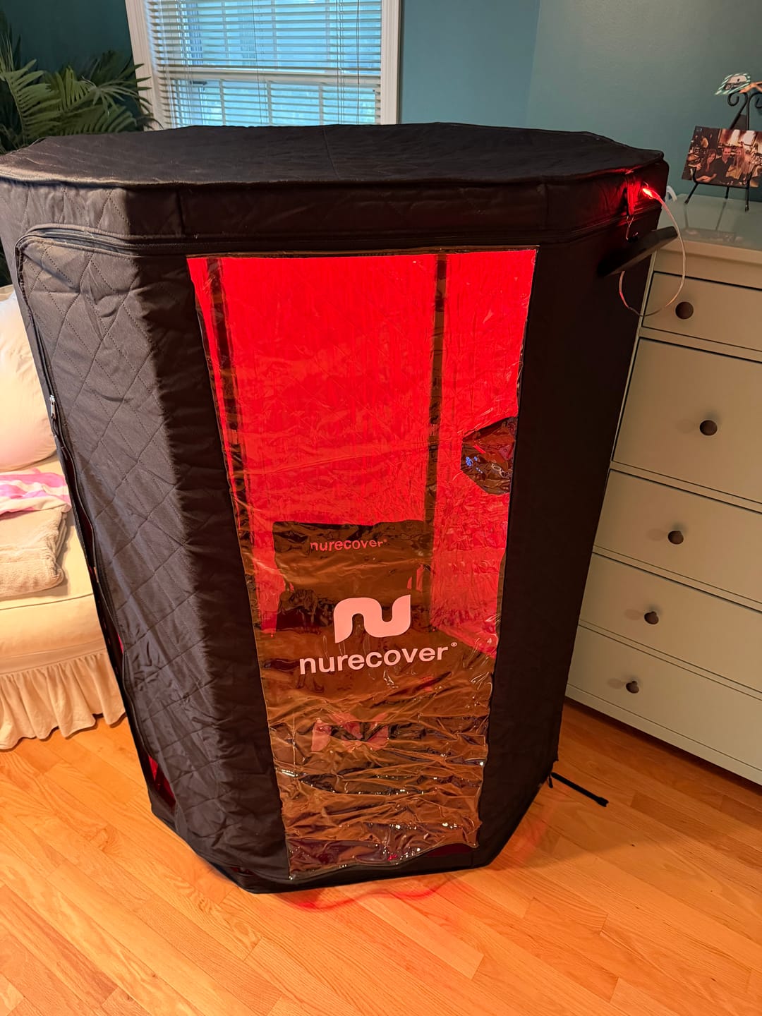Customer photo review of SaunaPro® The World's First Clinical-Grade At-Home Red-Light Sauna