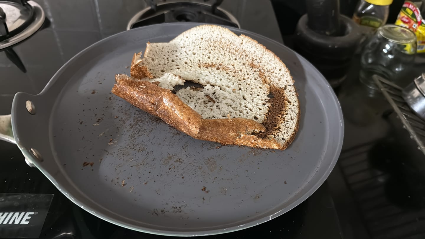 Customer photo review of Ceramic Dosa Tawa (28cm)