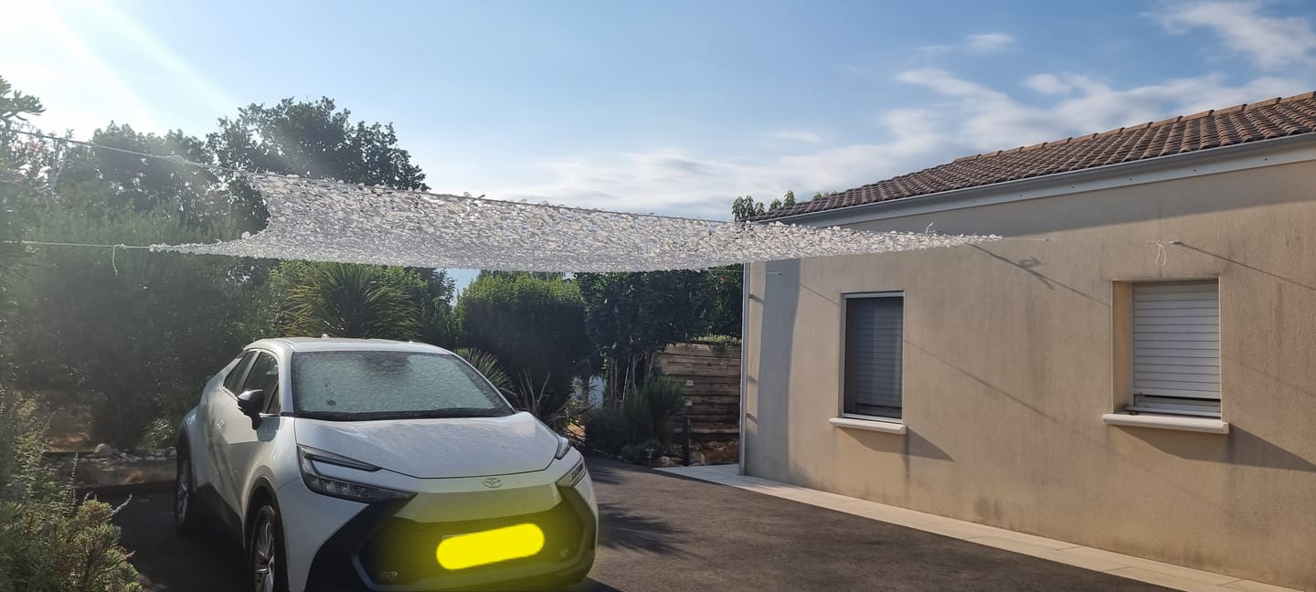 Customer photo review of Filet de camouflage renforcé blanc