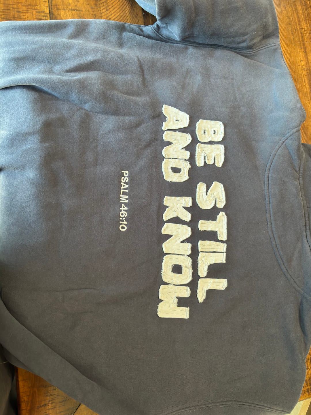 Customer photo review of Jesus Saves Patchwork Hoodie