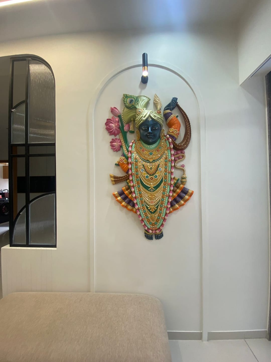 Customer photo review of DA-115 Shrinathji 3D Wall Sculpture 50x30 inches