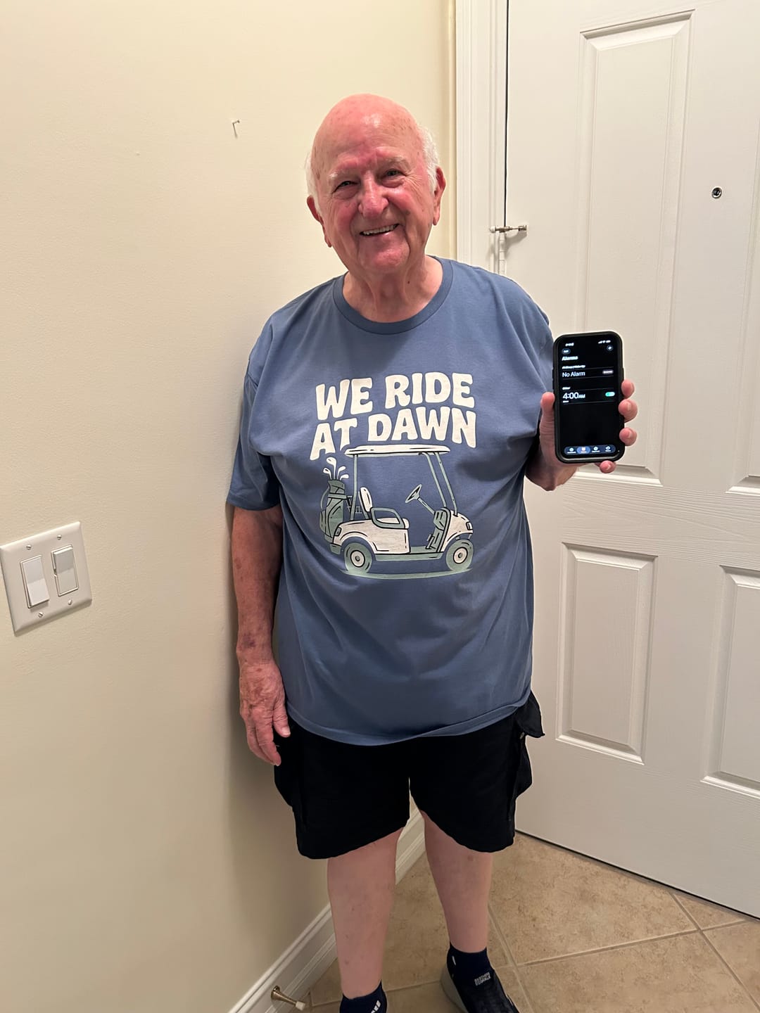 Customer photo review of We Ride At Dawn T-Shirt