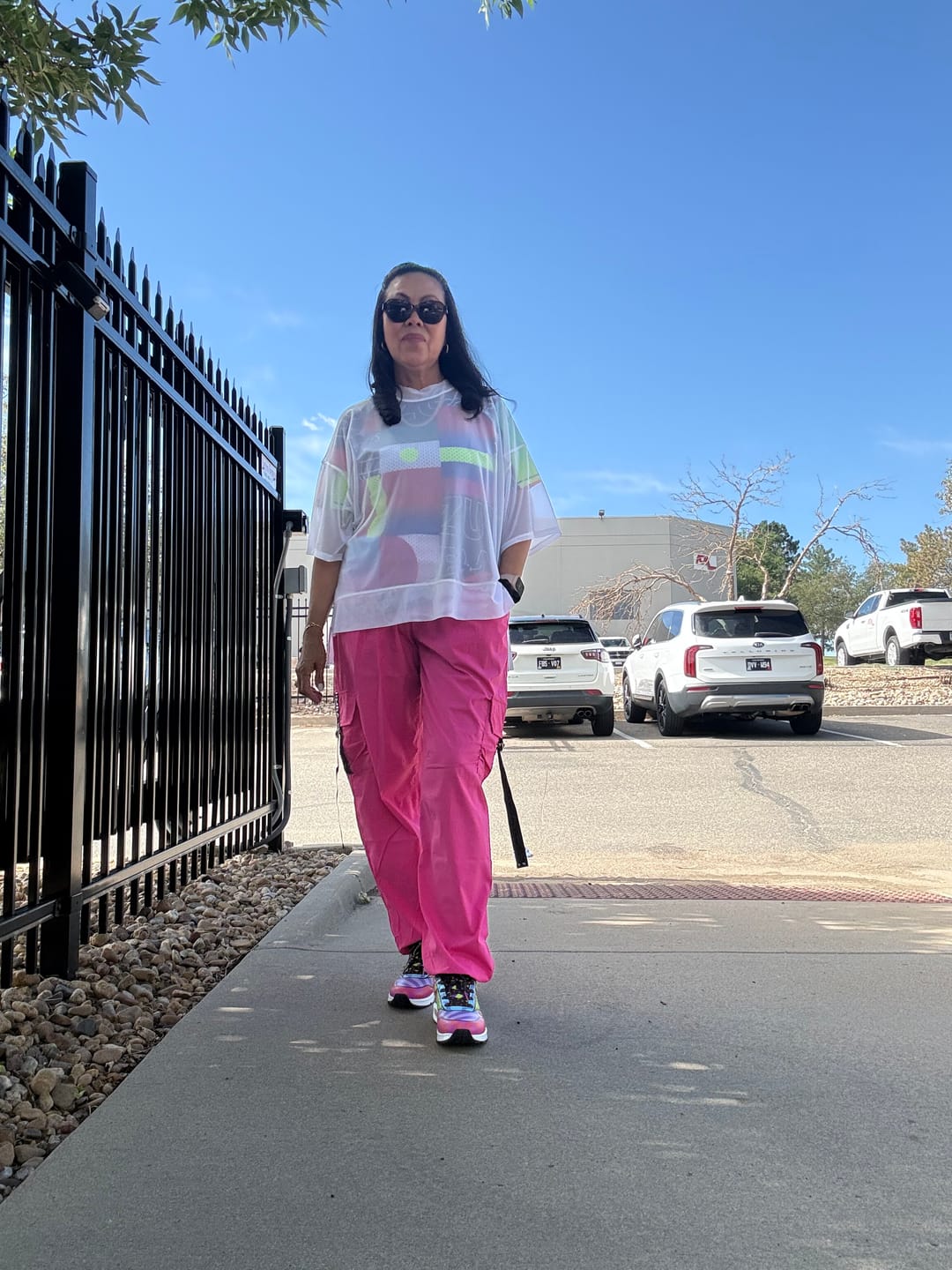 Customer photo review of Color Spree Woven Cargo Pants