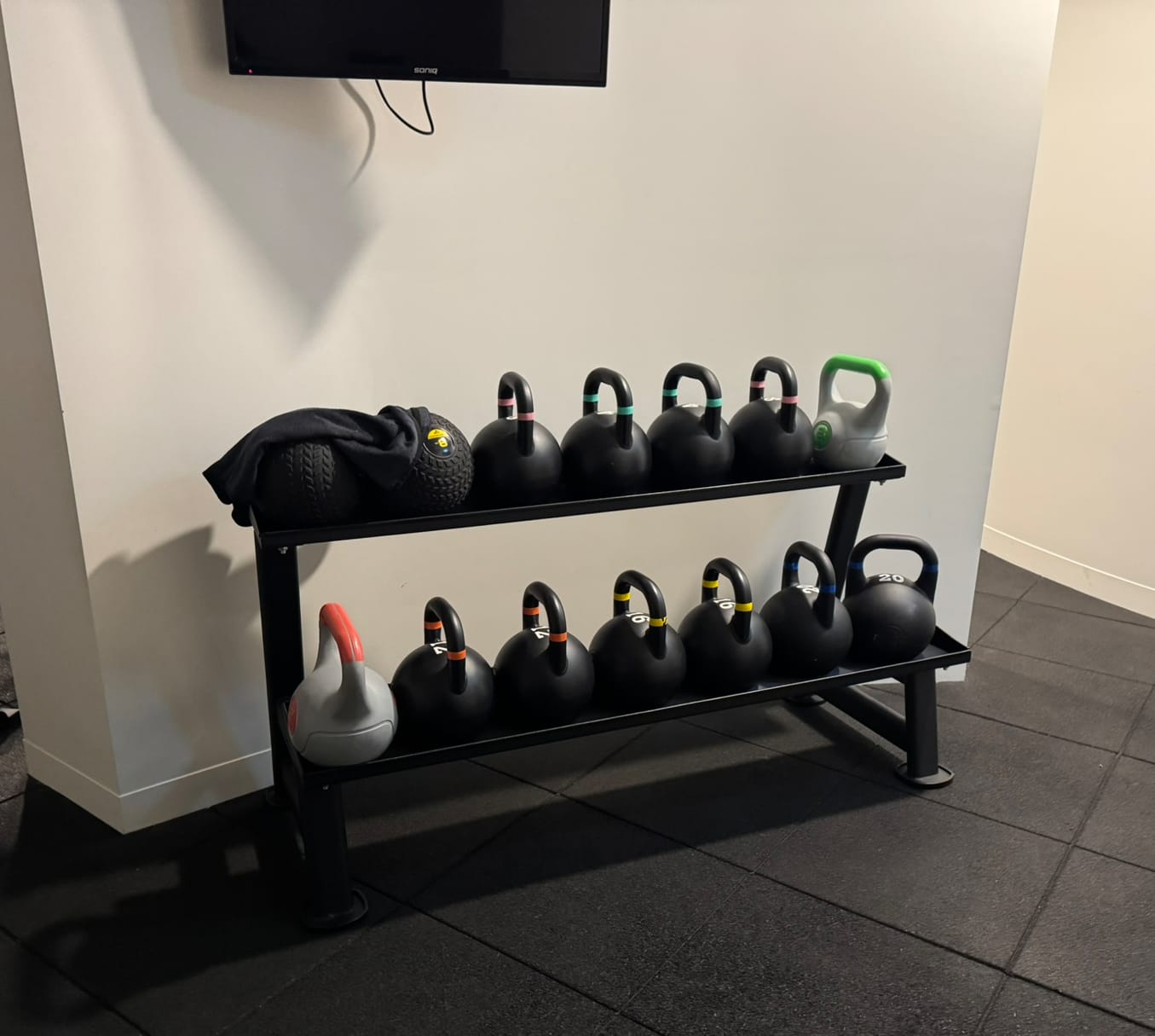 Customer photo review of 2 TIER KETTLEBELL RACK