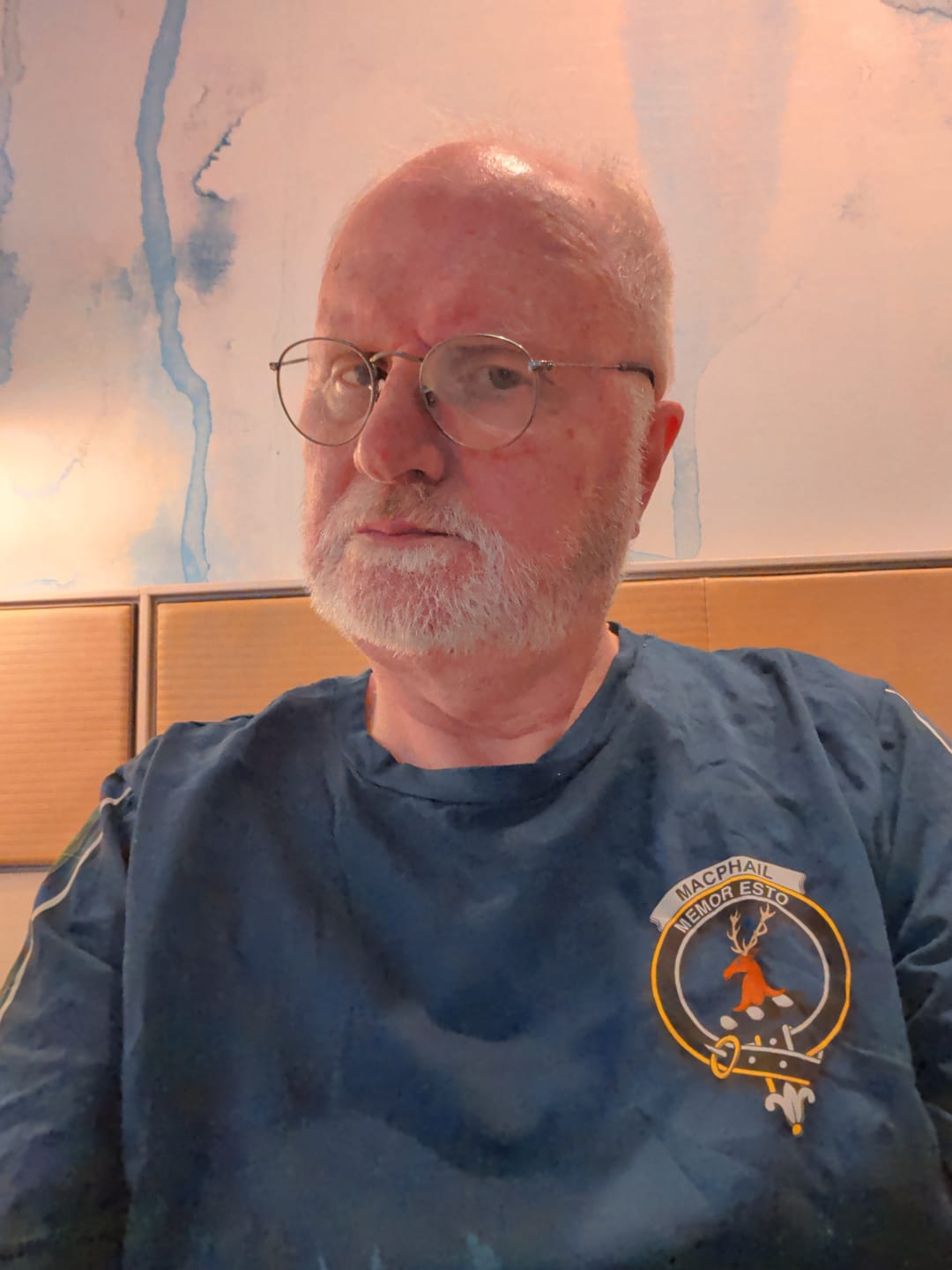 Customer photo review of MacPhail (McPhail) Tartan Cotton T-shirt with Family Crest and Scottish Thistle Vibes Sport Style