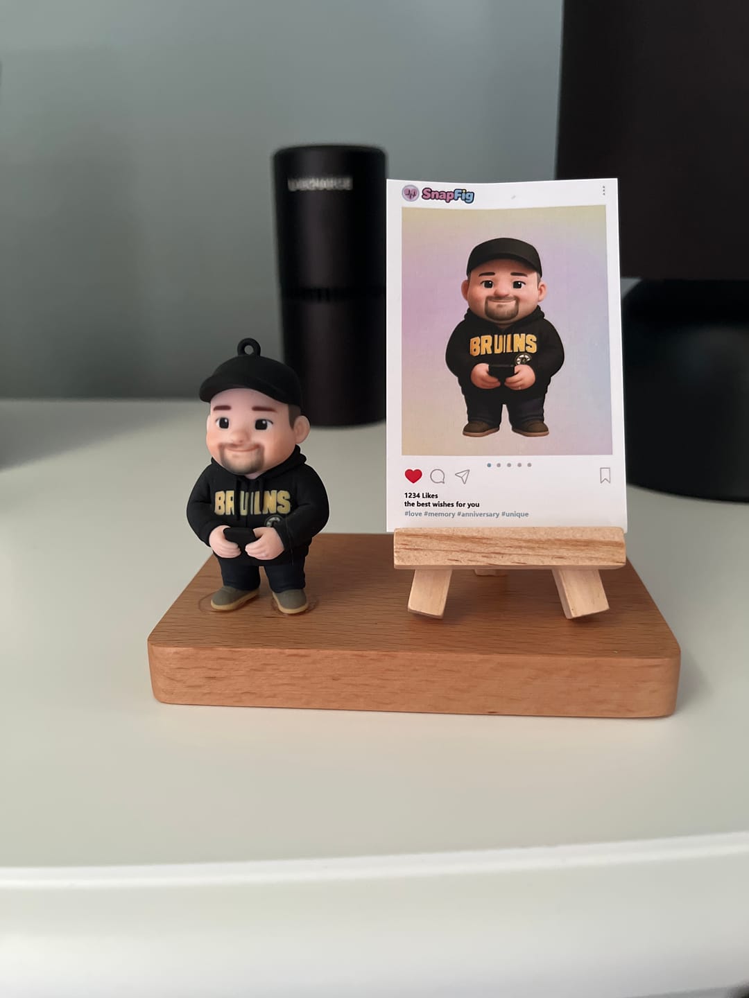Customer photo review of Custom 3D Figure Keychain - Personalized Bag Charm from Photo