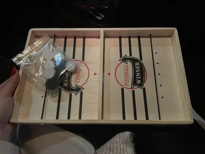 Customer photo review of Schleuder Schach Brettspiel aus Holz | Familienspiel Geschicklichkeit bildschirmfrei Holzspielzeug
