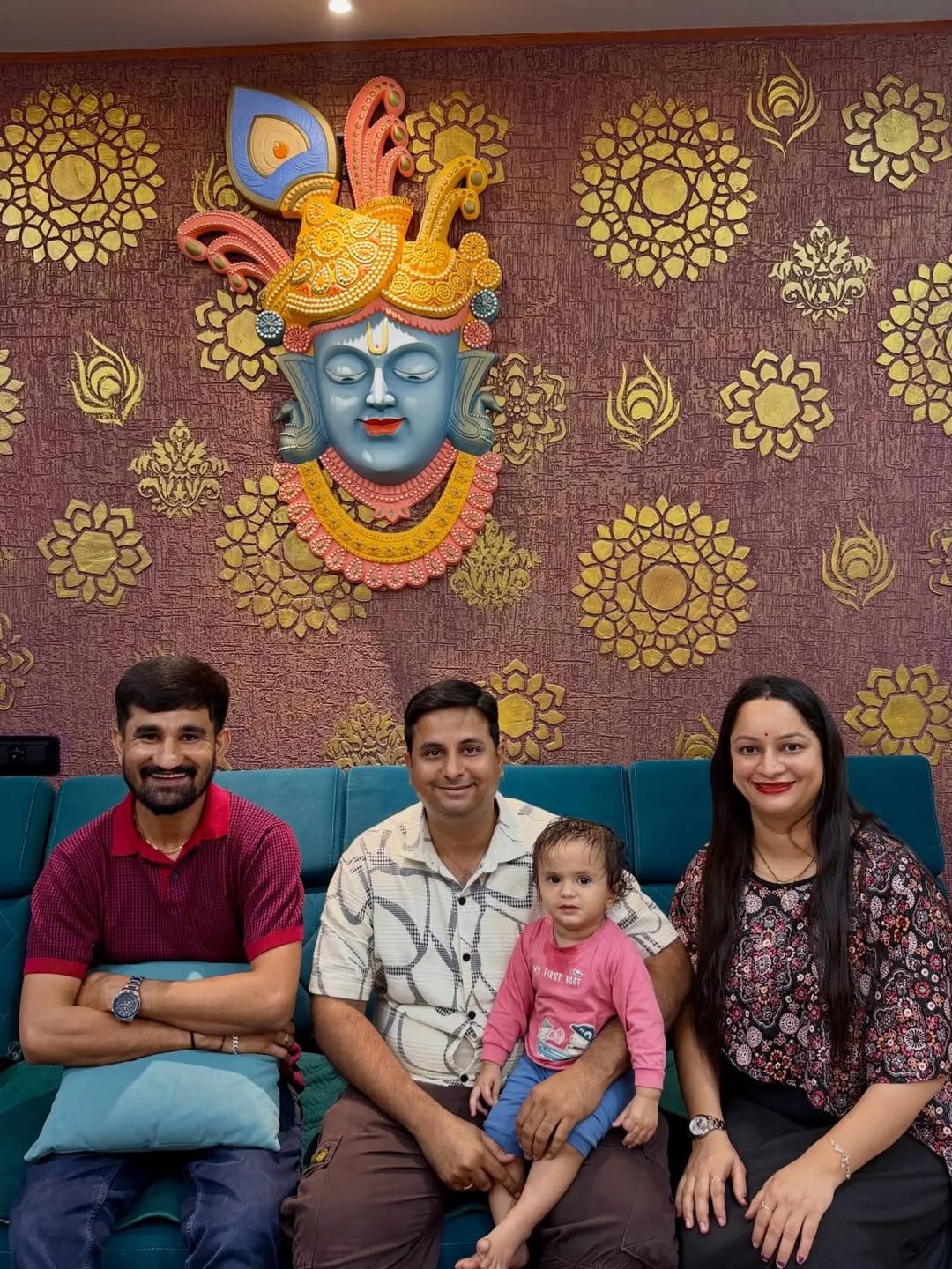 Customer photo review of DA-27 Lord Shrinathji Nathdwara Face Wall Hanging Sculpture - 4x2.5ft