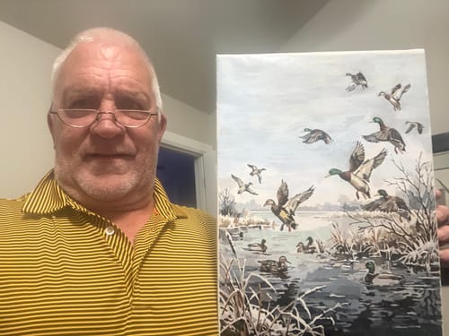 Customer photo review of Custom AI Paint by Numbers Kit