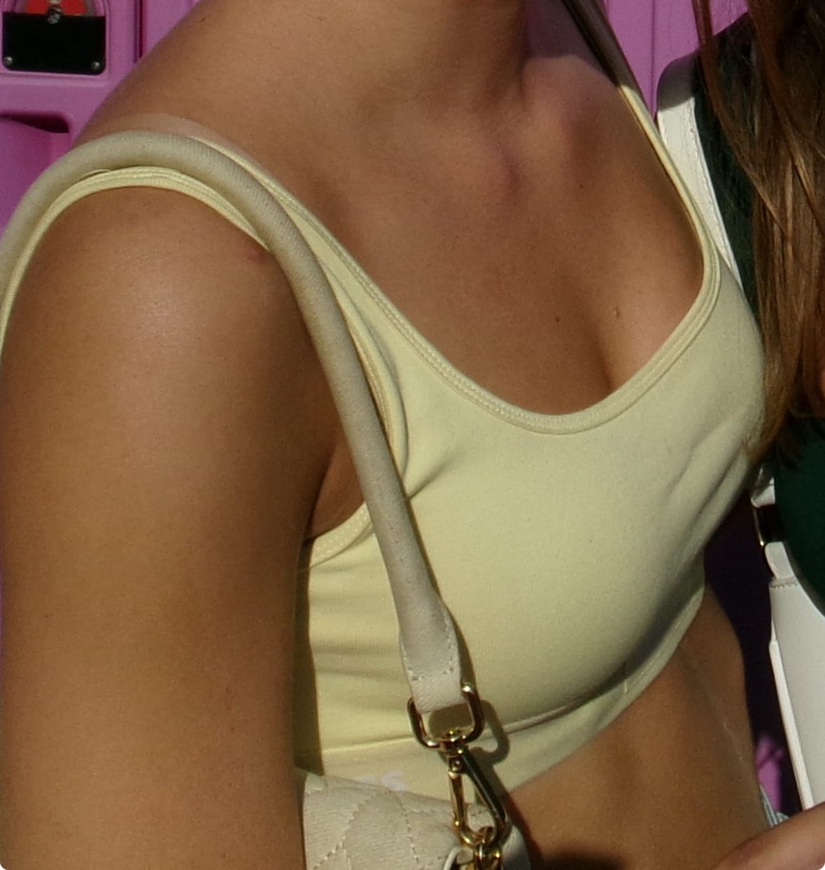 Customer photo review of LABEL BRA TOP BUTTER YELLOW
