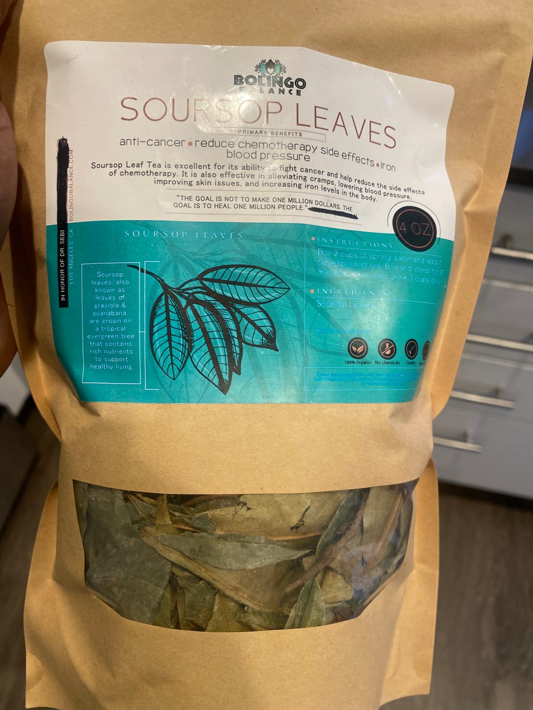 Customer photo review of SOURSOP LEAVES