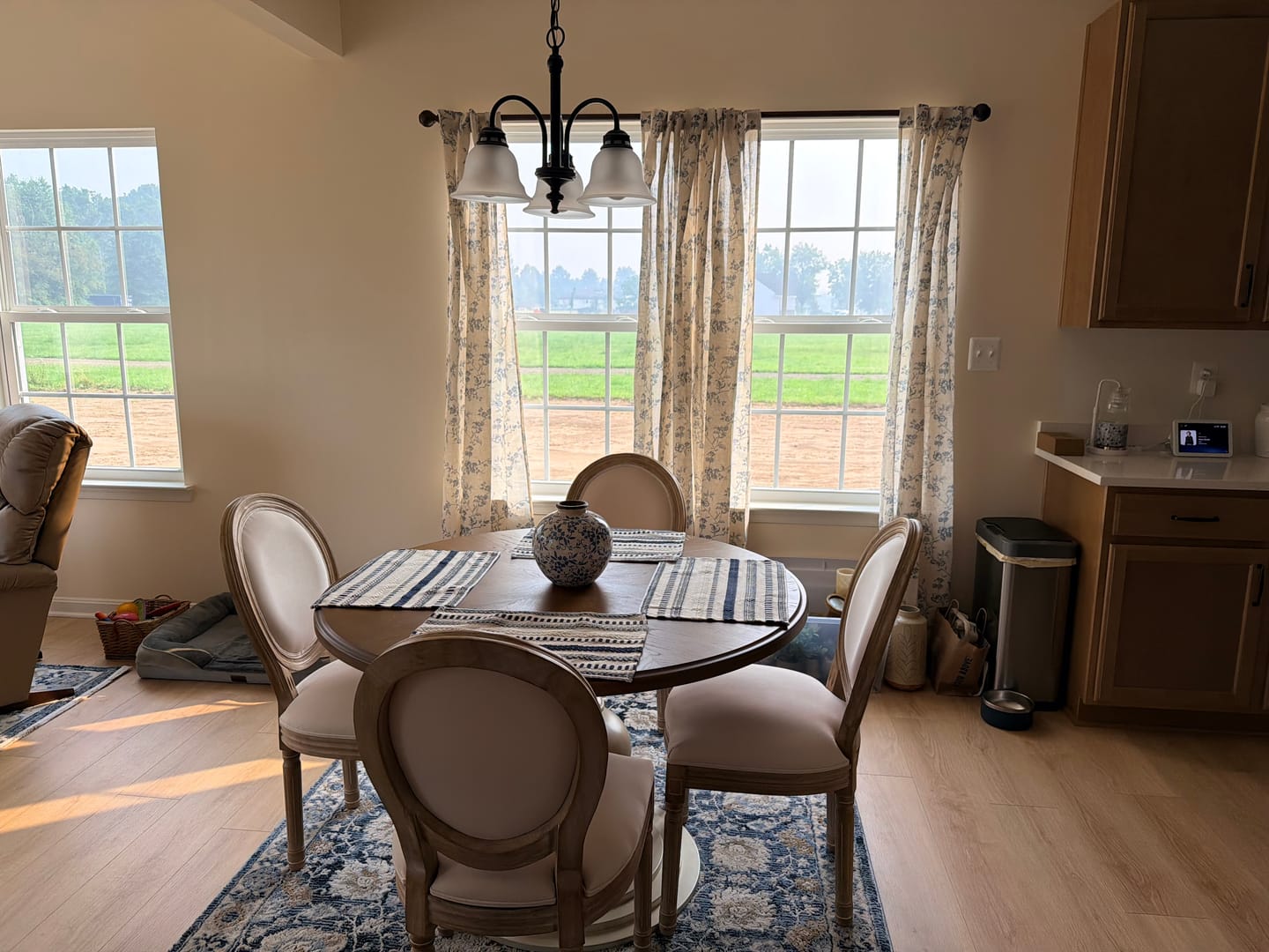Customer photo review of Vine Blossom Linen Blend Curtains