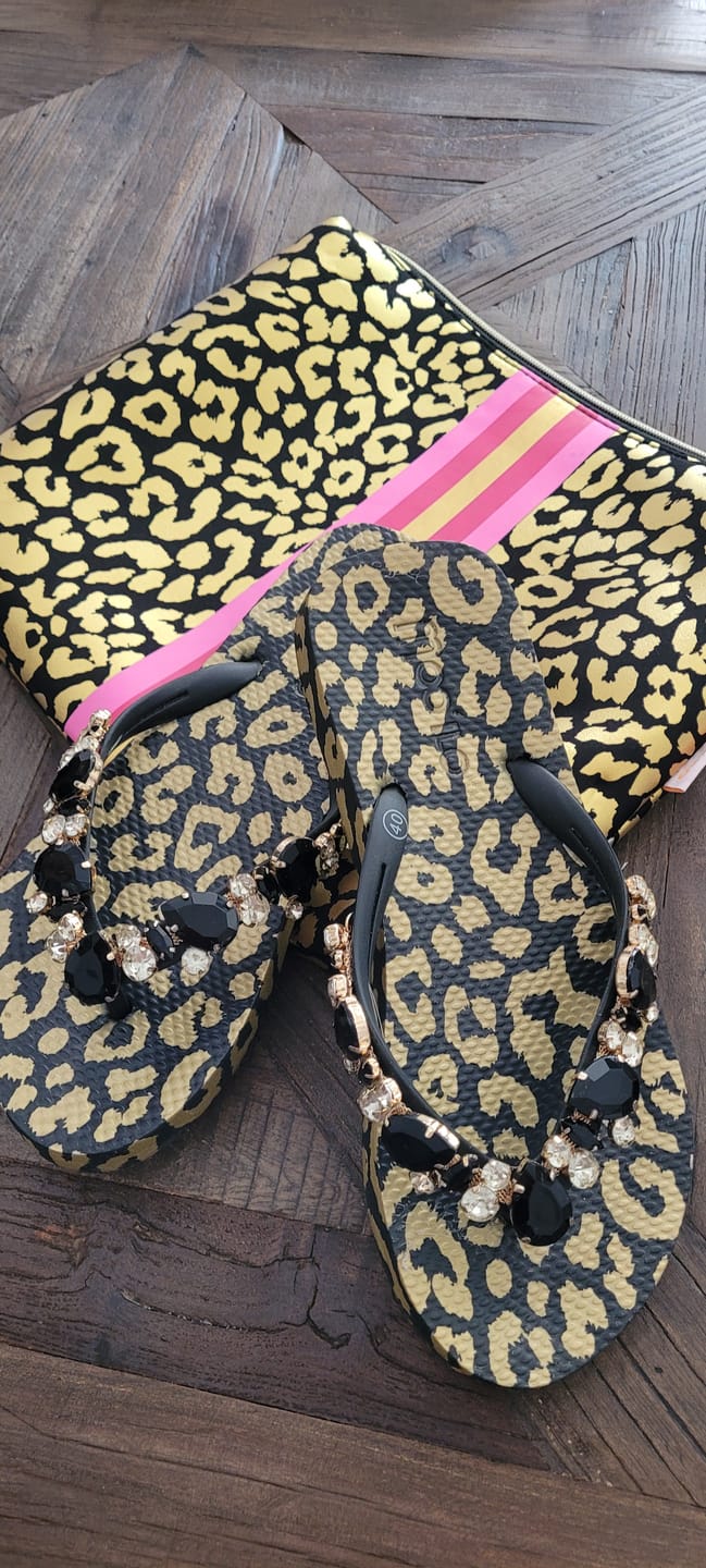 Customer photo review of Flip-Flop / Leo Schwarz - Gold / Schwarz