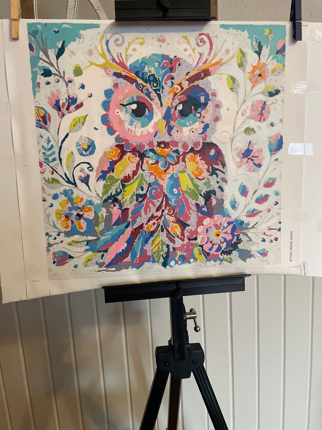 Customer photo review of Paint by Numbers - Colorful Owl