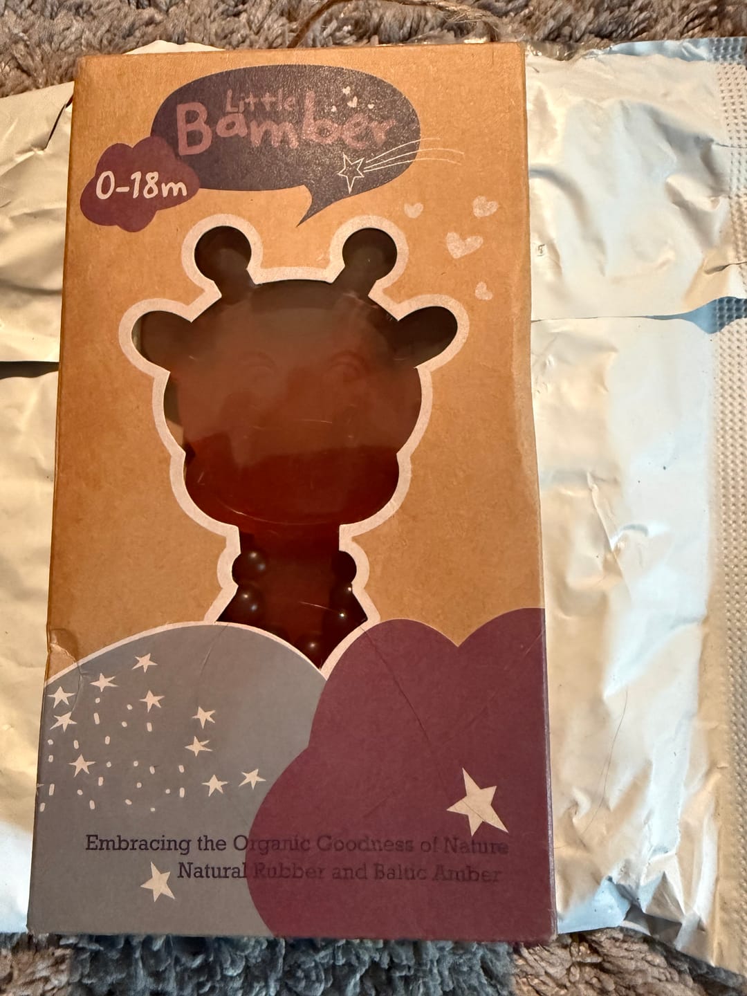 Customer photo review of The Little Bamber - Natural Rubber & Baltic Amber Teething Toy