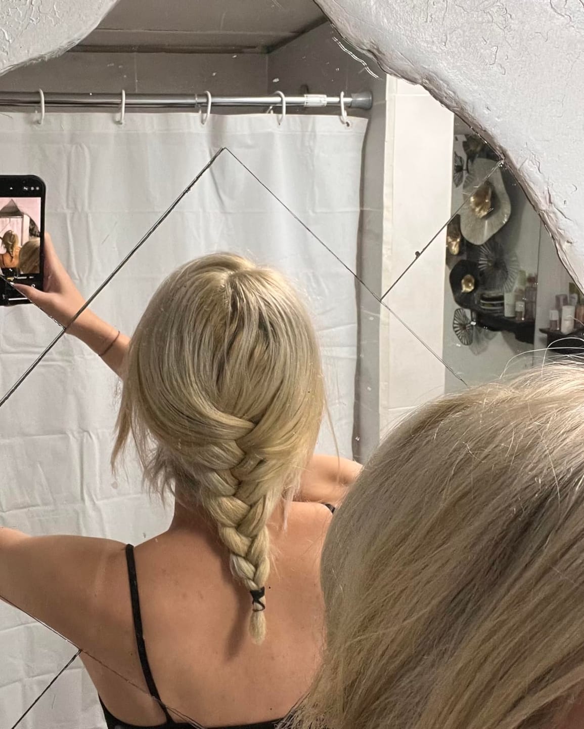 Customer photo review of 13x13cm Human Hair Toppers Mono Base Platinum Blonde #60