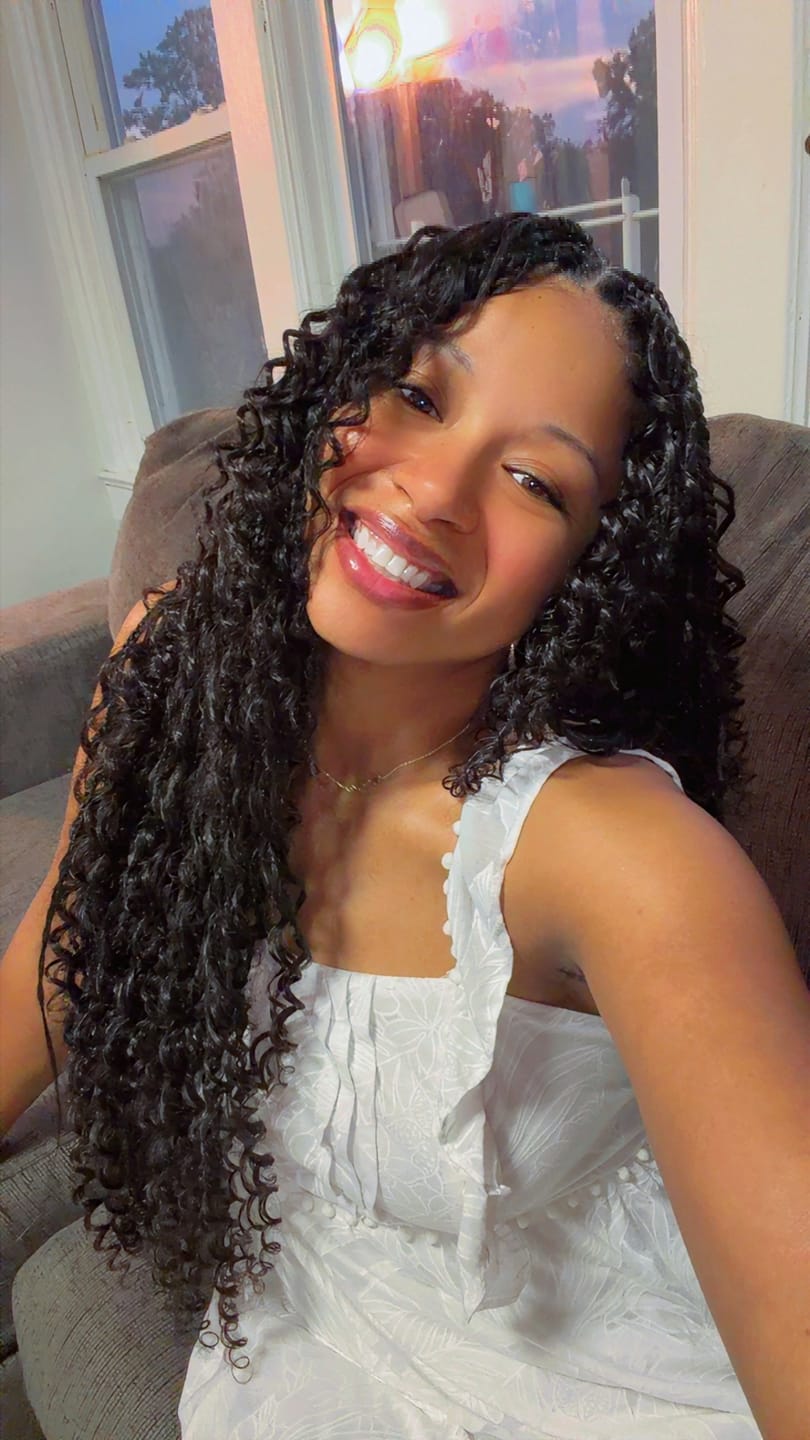 Customer photo review of Human Crochet Hair Deep Wave for Miracle Knots