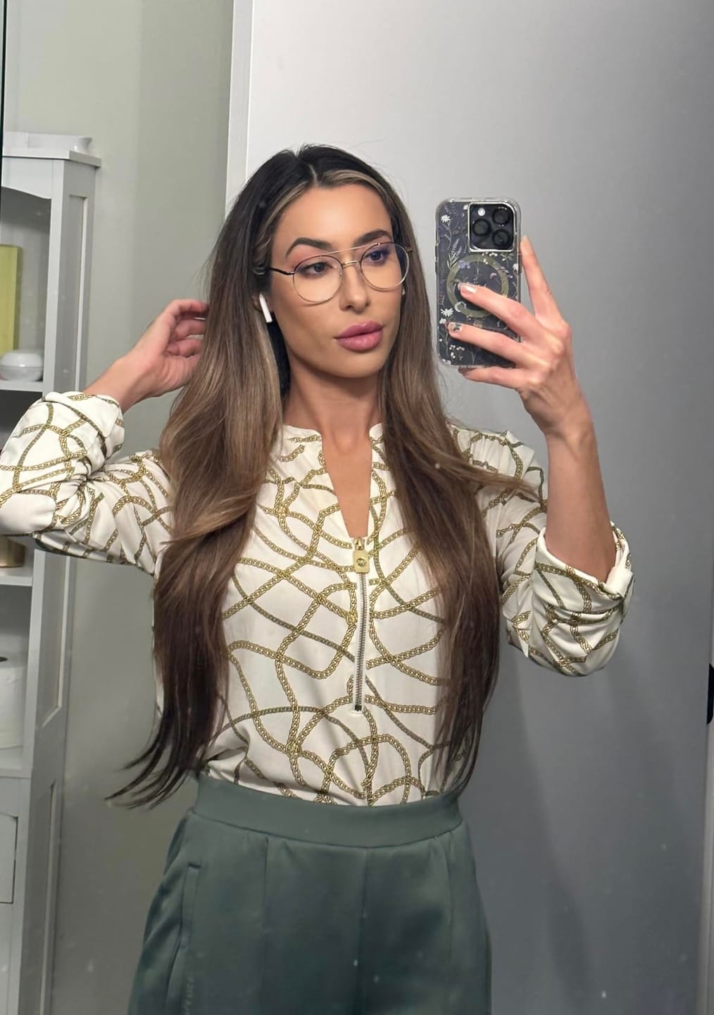 Customer photo review of Professional K Tip Human Hair Extensions 100% Virgin Human Hair Medium Brown (#4)