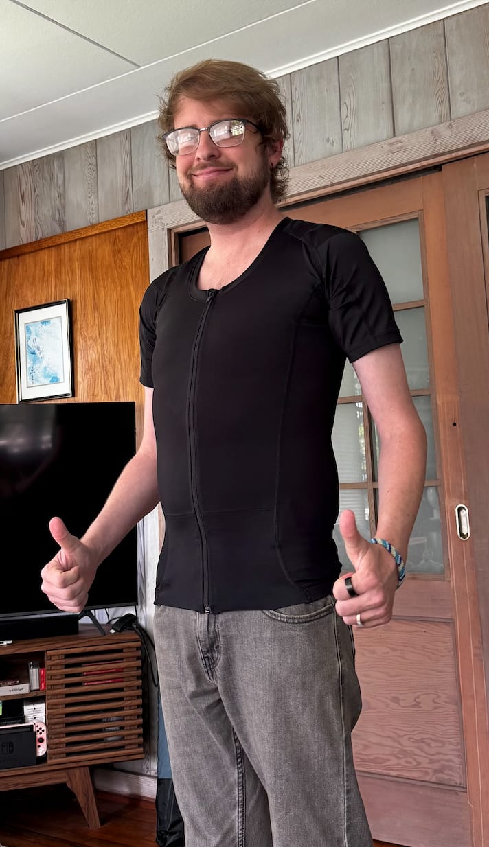 Customer photo review of Posture Shirt For Men - Zipper