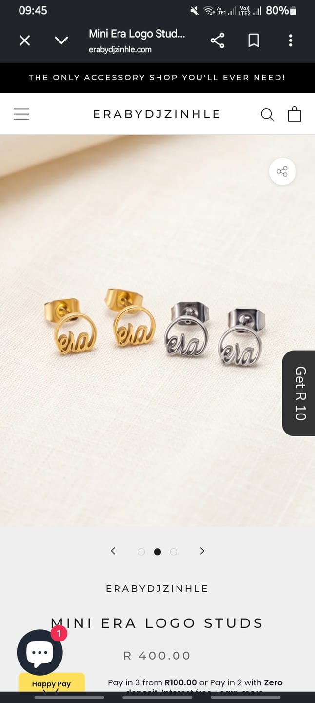 Customer photo review of Mini Era Logo Studs