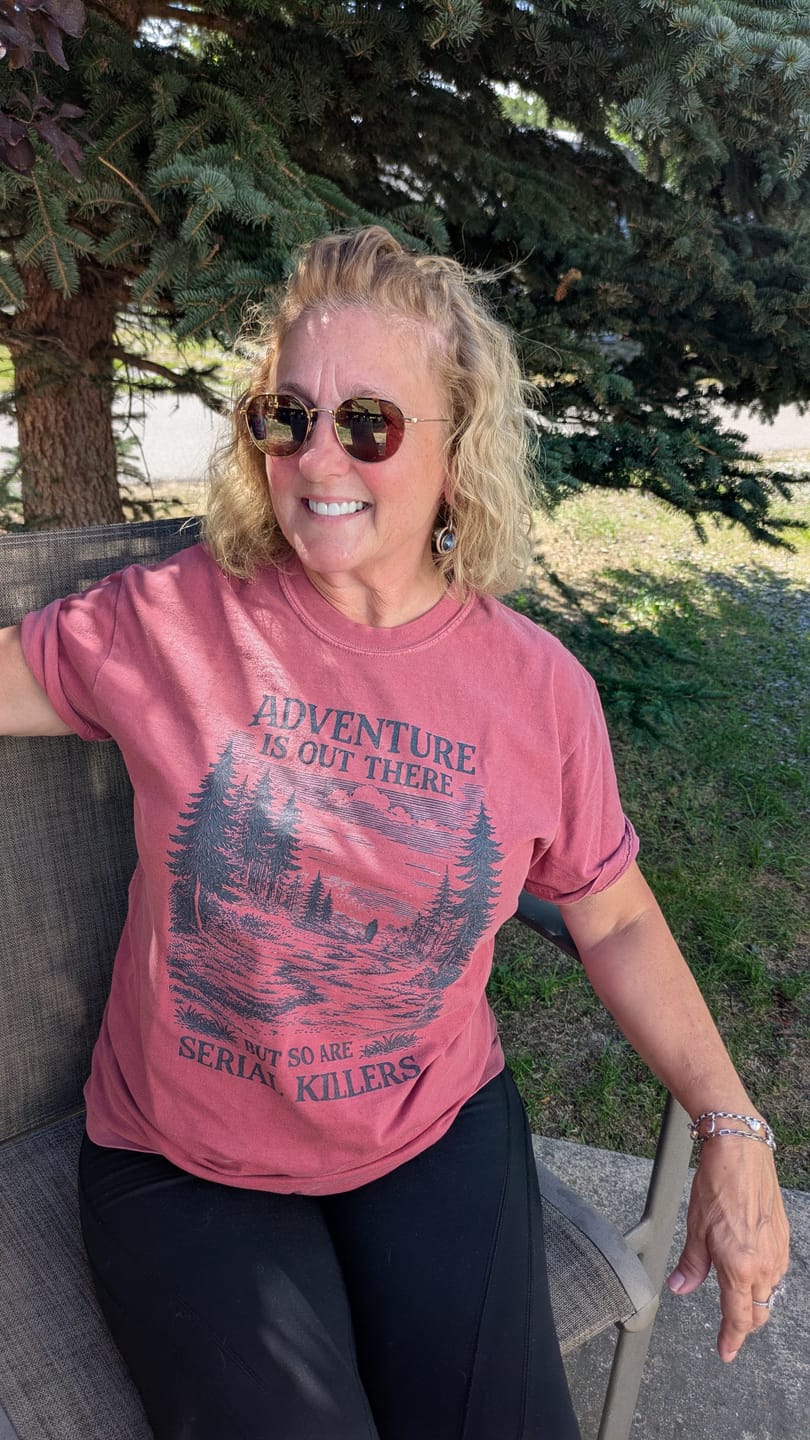 Customer photo review of Adventure Is Out There T-Shirt