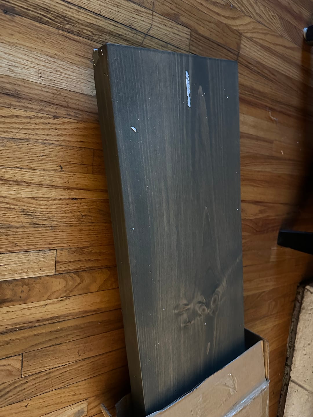 Customer photo review of Rustic Pine Floating Shelves