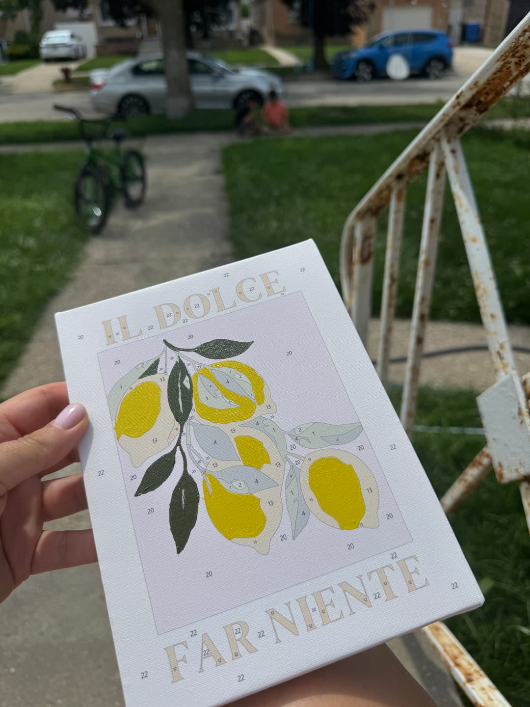Customer photo review of MINI PAINT BY NUMBERS | LA DOLCE VITA - Set of 6