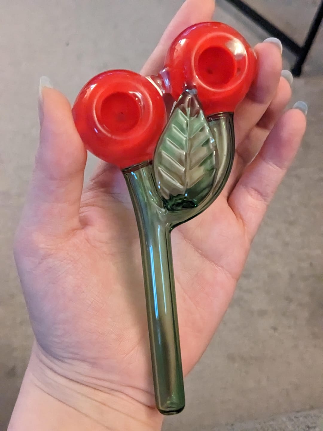 Customer photo review of DOUBLE BOWL CHERRY PIPE