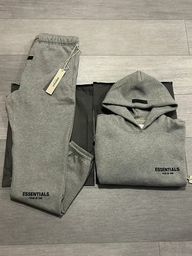 Customer photo review of Fear of God Essentials NBA Black White Summer Set