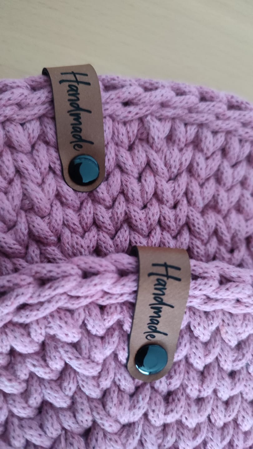 Customer photo review of Label-Set "Handgemacht"- Label aus Kunstleder - CS0026
